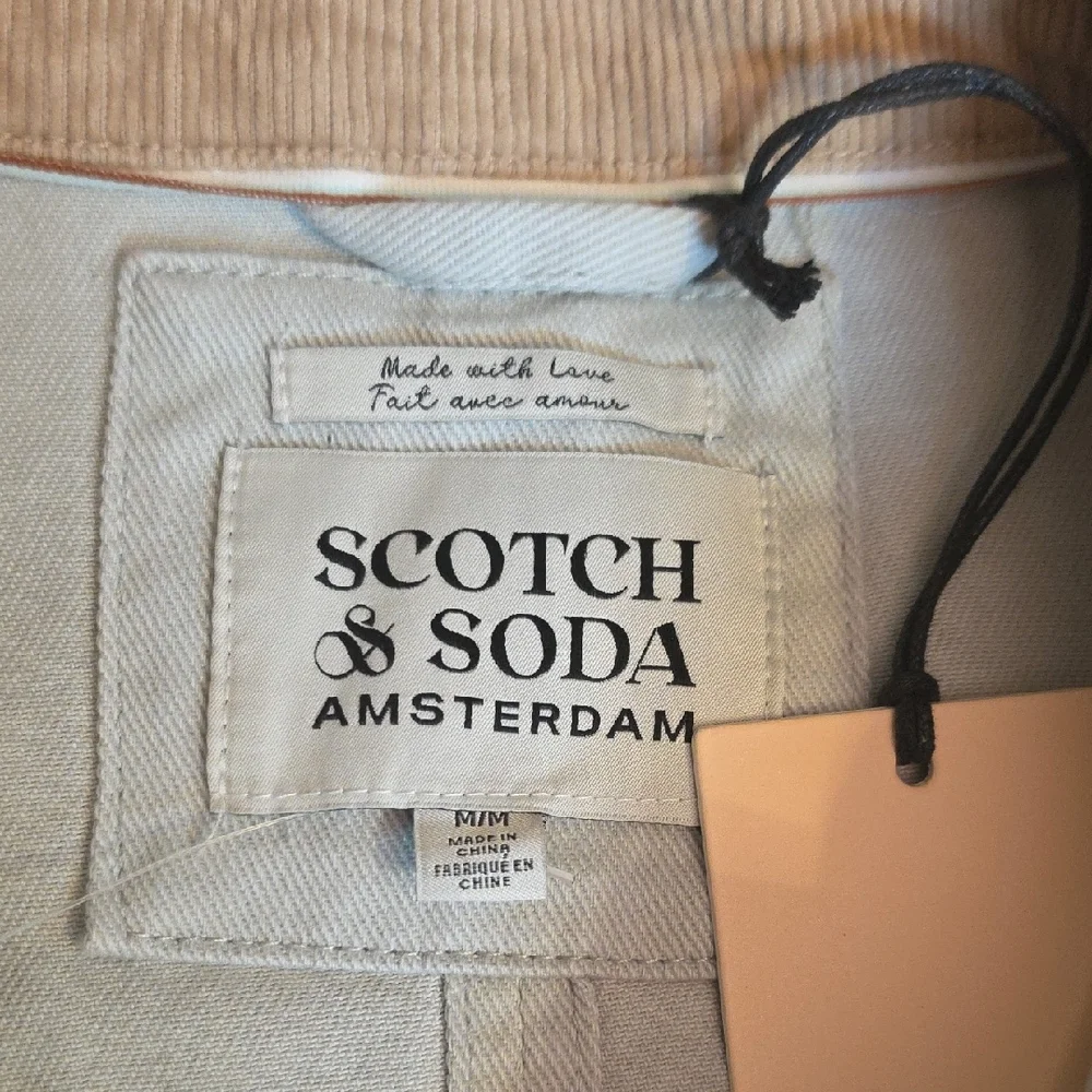 Scotch & Soda Amsderdam, Men's Blue Light Jean Jacket&cordury Details, M, NWT